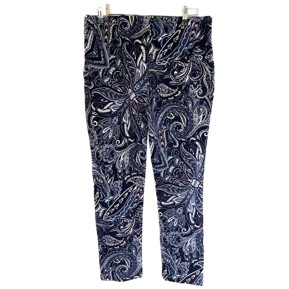 NWT Chico's navy medallion ankle pant, size 0R (US size 4) - Picture 2 of 3